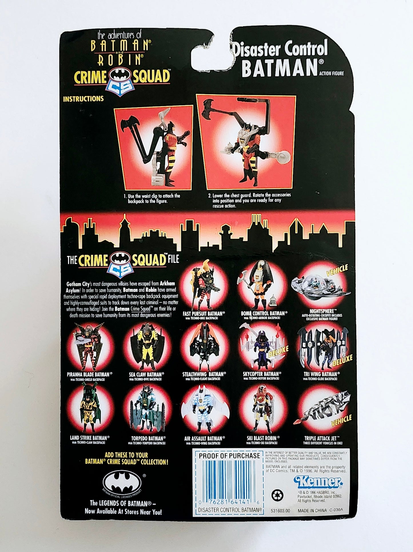 The Adventures of Batman and Robin Series Crime Squad Disaster Control Batman 4.5-Inch Action Figure, Not Mint