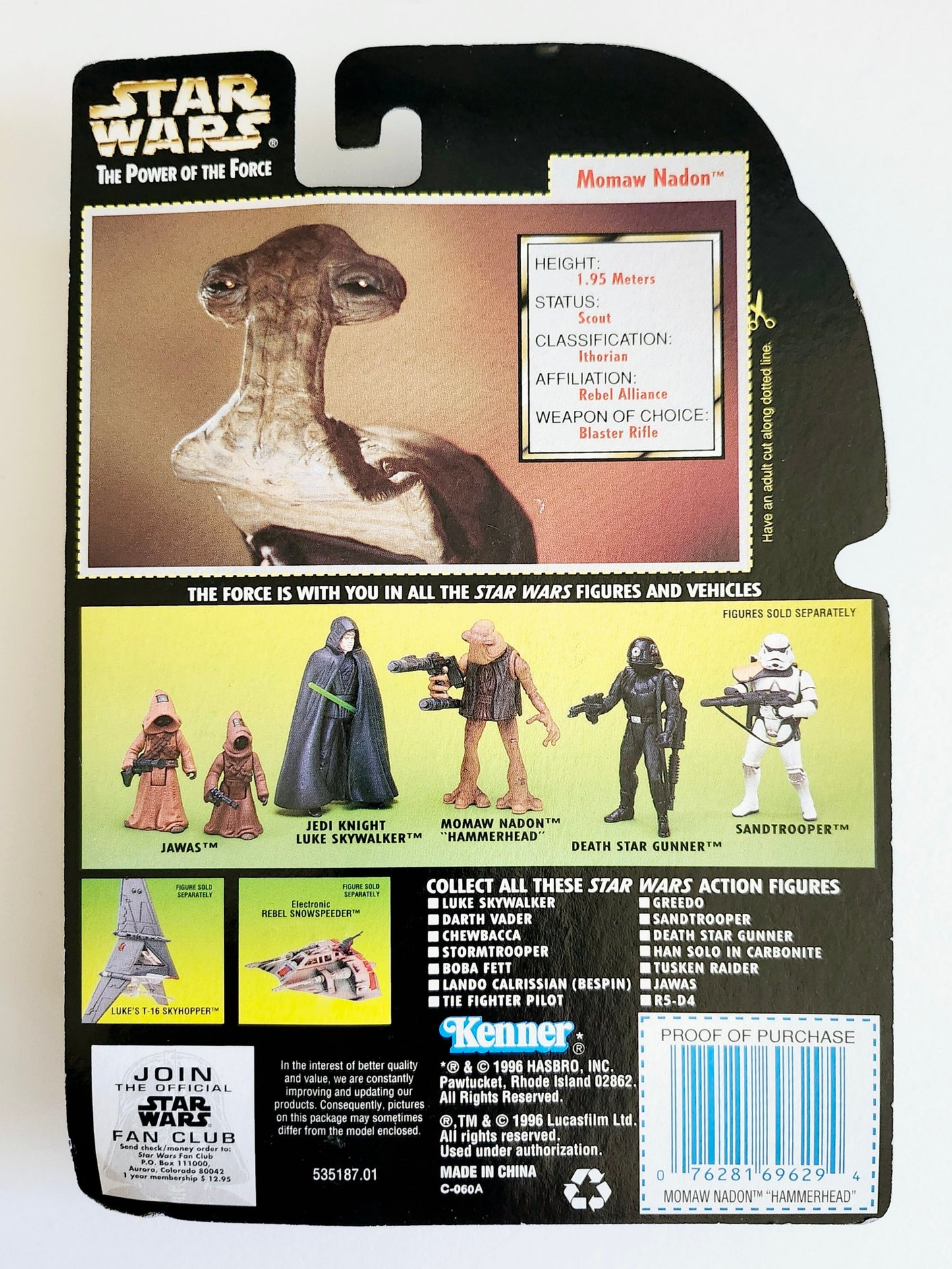 Star Wars: Power of the Force Momaw Nadon "Hammerhead" (Hologram Card) 3.75-Inch Action Figure