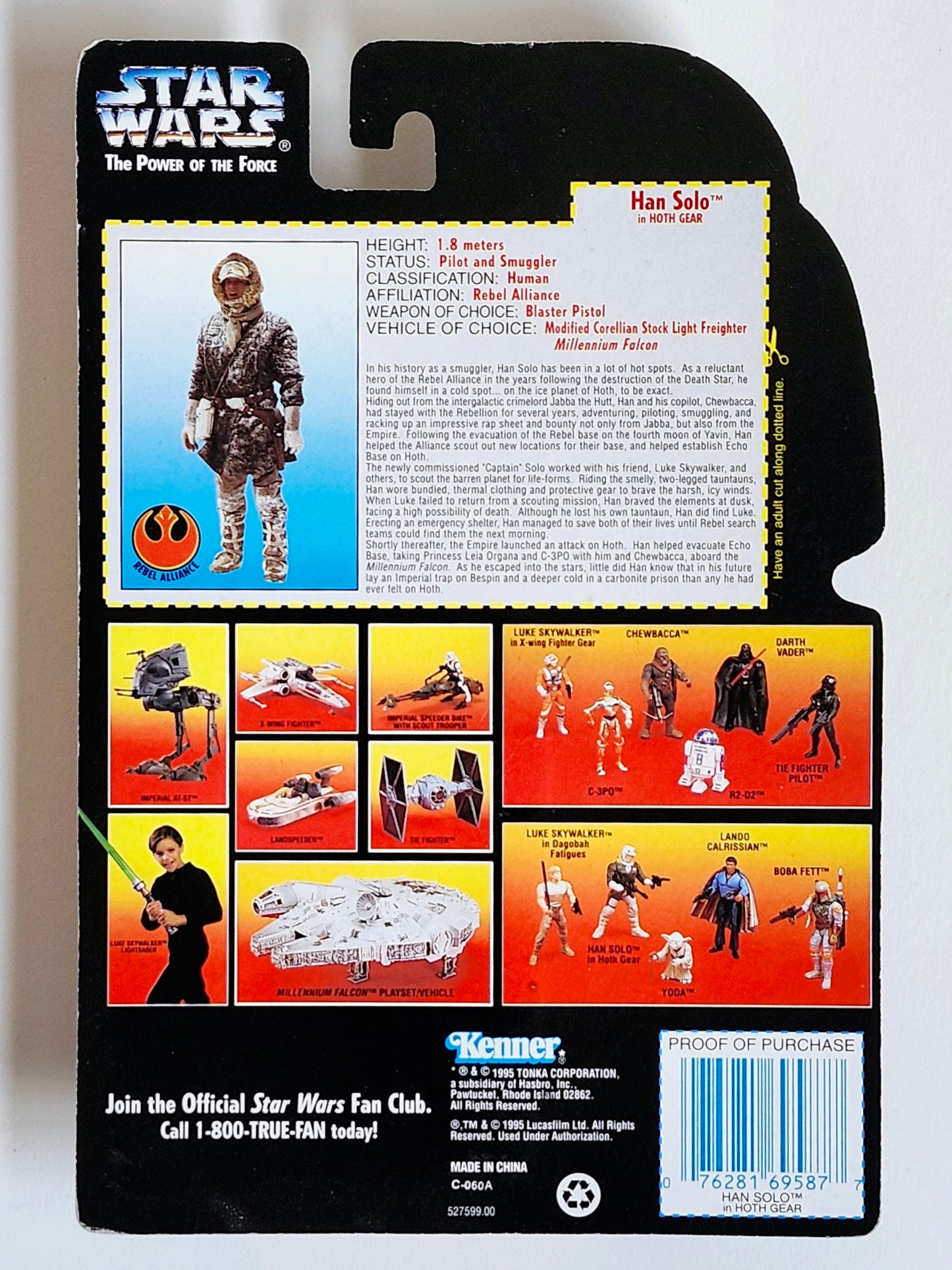 Star Wars: Power of the Force Han Solo in Hoth Gear (Red Card) 3.75-Inch Action Figure