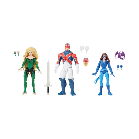 Marvel Legends Excalibur Action Figure 3-Pack (Meggan, Captain Britain, Shadowcat)