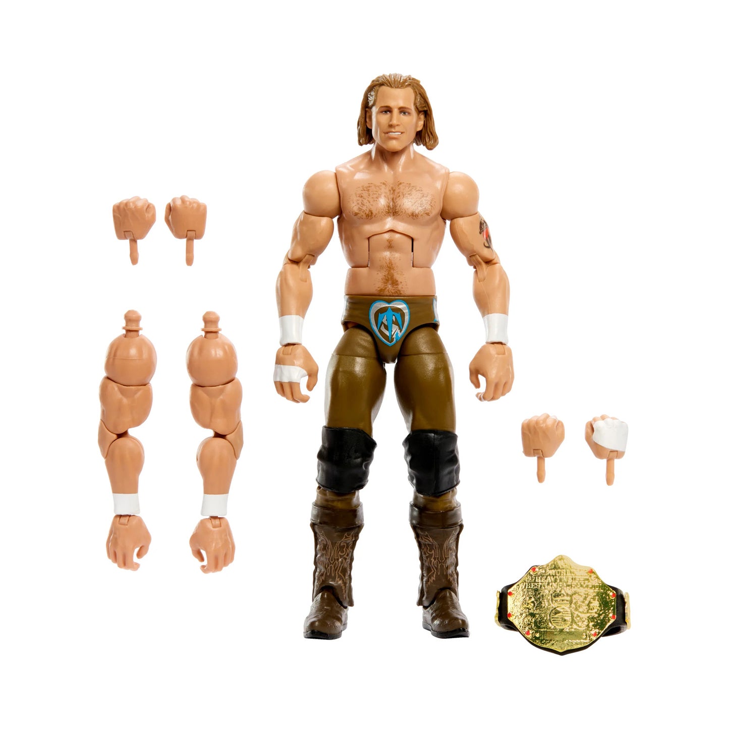 WWE Elite Survivor Series Shawn Michaels Action Figure and British Bulldog (1999) Build-A-Figure Piece