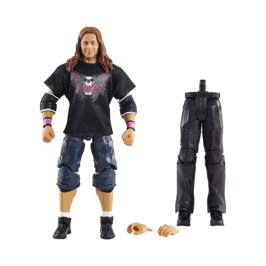 WWE Elite Wrestlemania Bret "Hit Man" Hart Action Figure and Vince McMahon Build-A-Figure Pieces, Not Mint