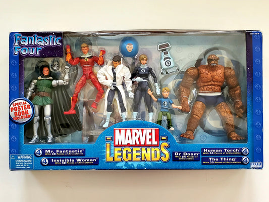 Marvel Legends Fantastic Four Action Figure Set with Dr. Doom, Franklin Richards, & H.E.R.B.I.E.