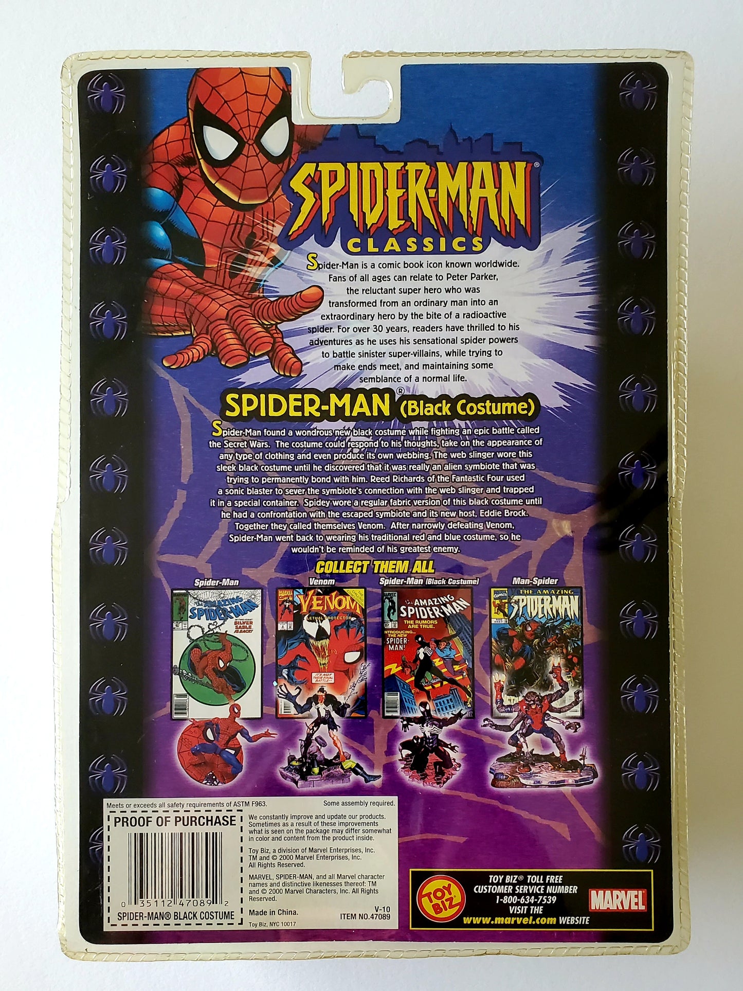 Spider-Man Classics Black Costumed Spider-Man 6-Inch Action Figure