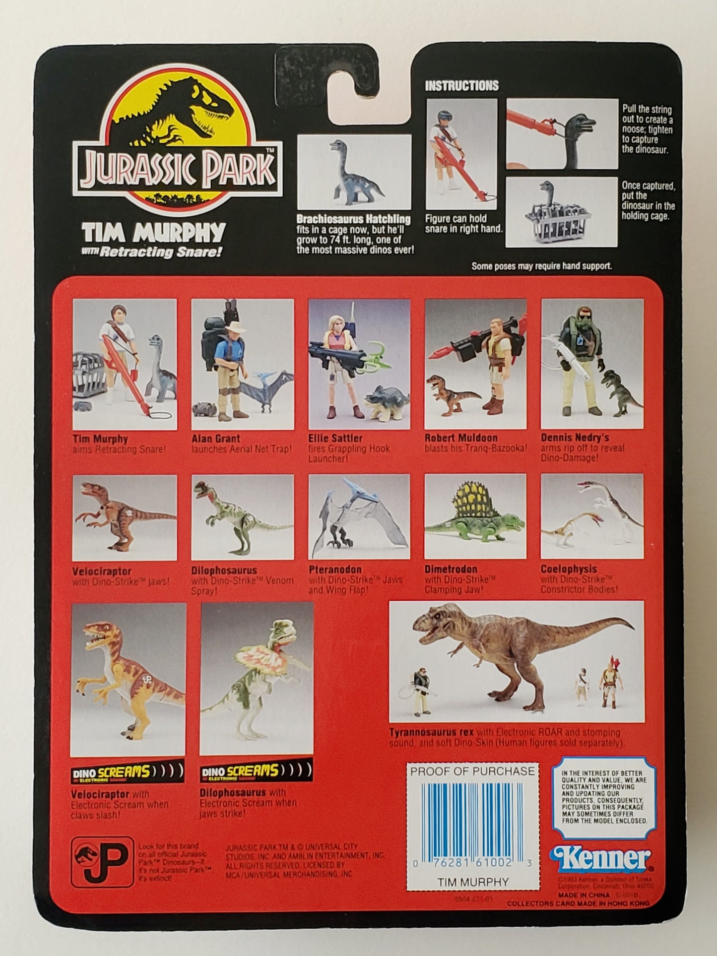 Jurassic Park Series I Tim Murphy with Retracting Snare Action Figure