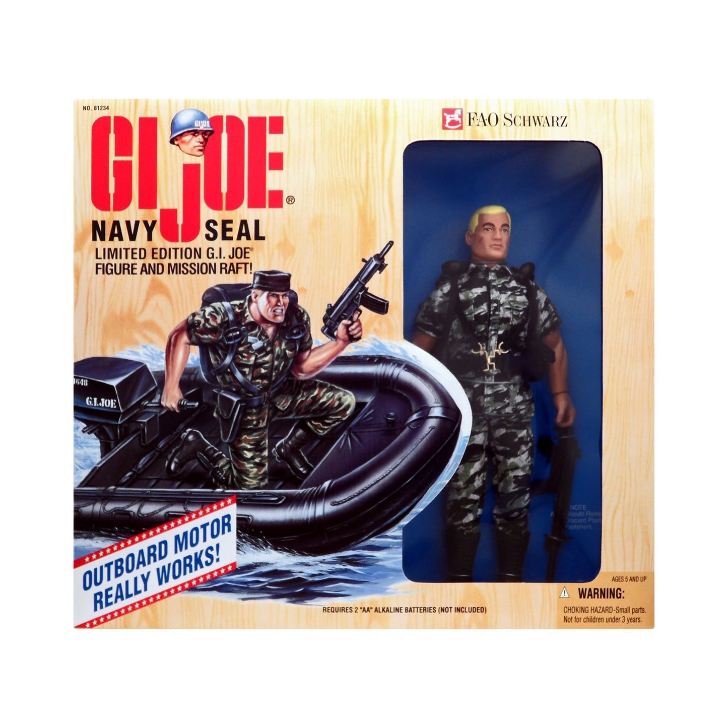 G.I. Joe Navy Seal and Mission Raft Exclusive 12-Inch Action Figure and Vehicle, Pre-Owned