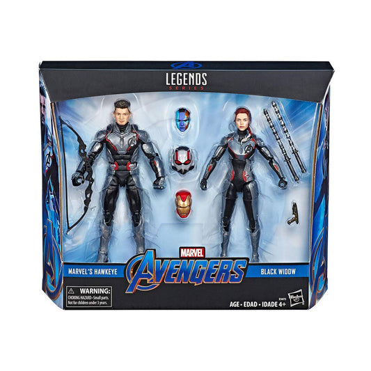 Marvel Legends Avengers Endgame Quantum Suit Marvel's Hawkeye and Black Widow Exclusive Action Figure 2-Pack
