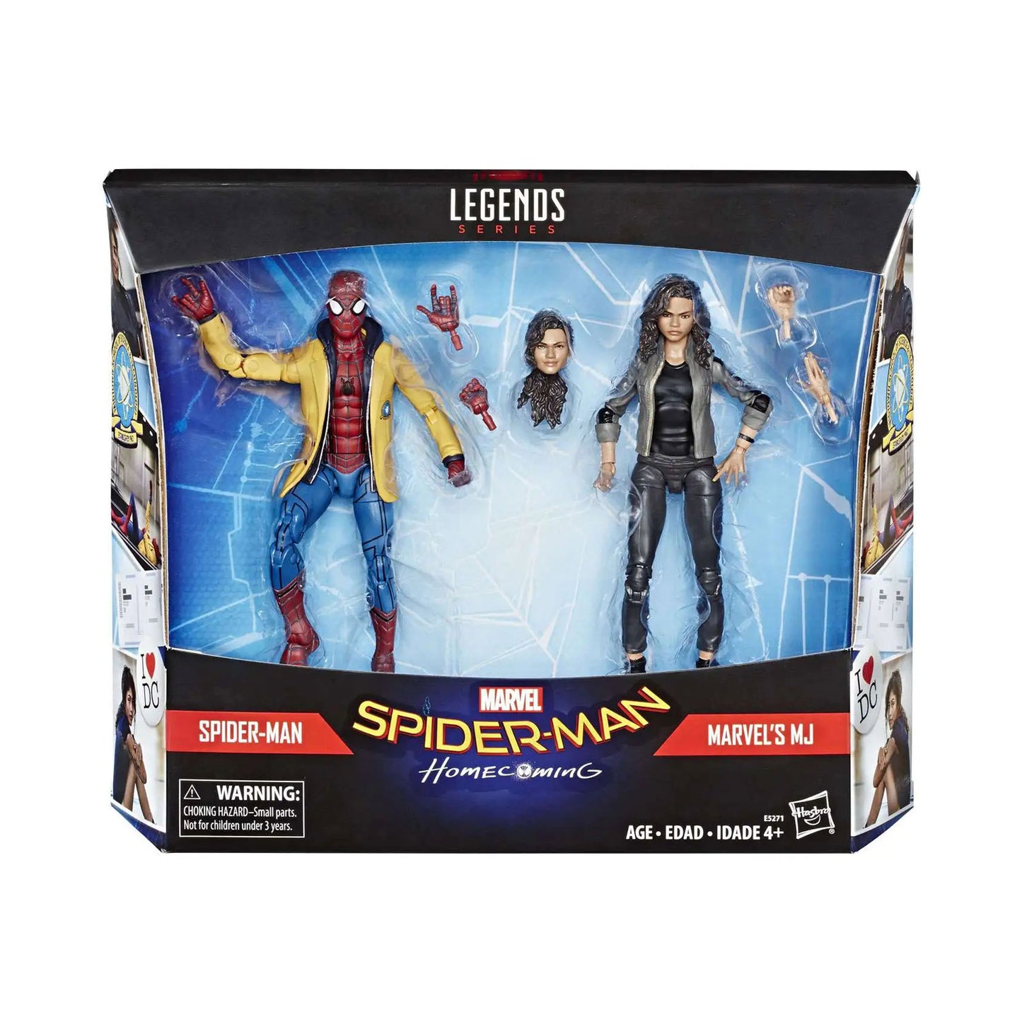 Marvel Legends Spider-Man Homecoming Spider-Man and MJ Exclusive Action Figure 2-Pack