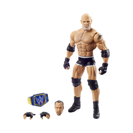 WWE Elite Wrestlemania Goldberg Action Figure and Paul Ellering with Rocco Build-A-Figure Piece