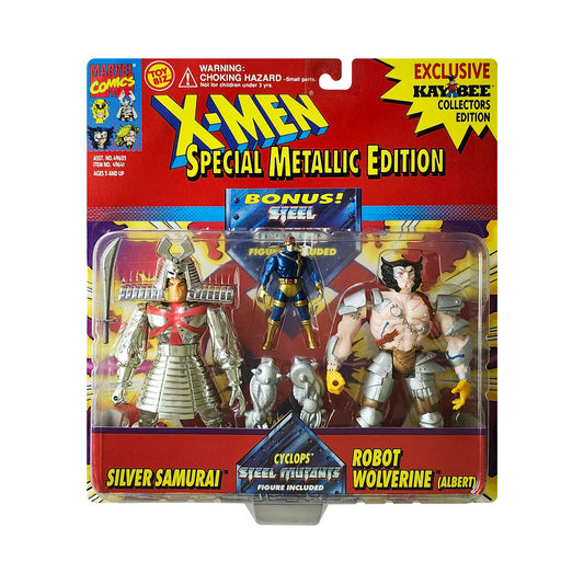 X-Men Special Metallic Edition Silver Samurai and Robot Wolverine (Albert) Exclusive Action Figure Set