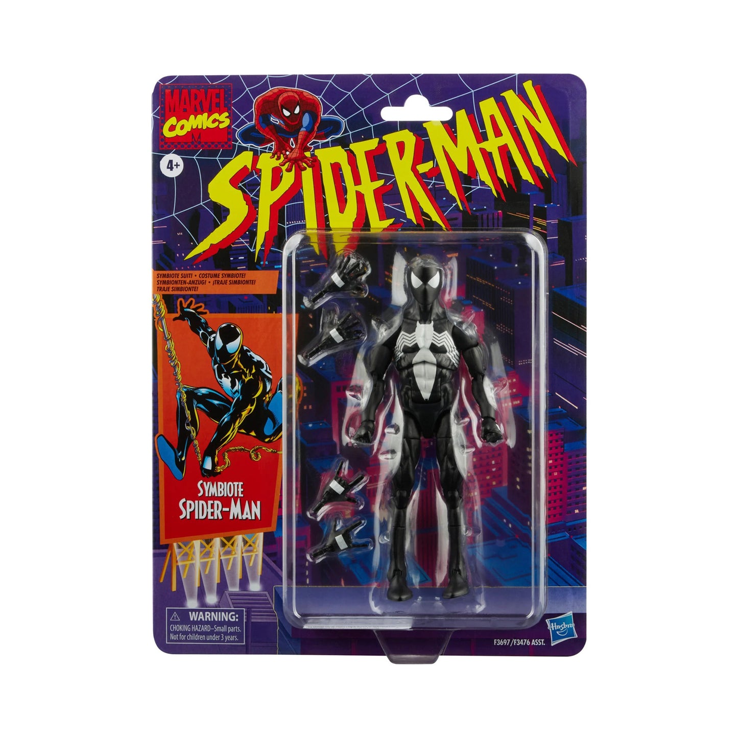 Marvel Legends Spider-Man Retro Collection Symbiote Spider-Man 6-Inch Action Figure