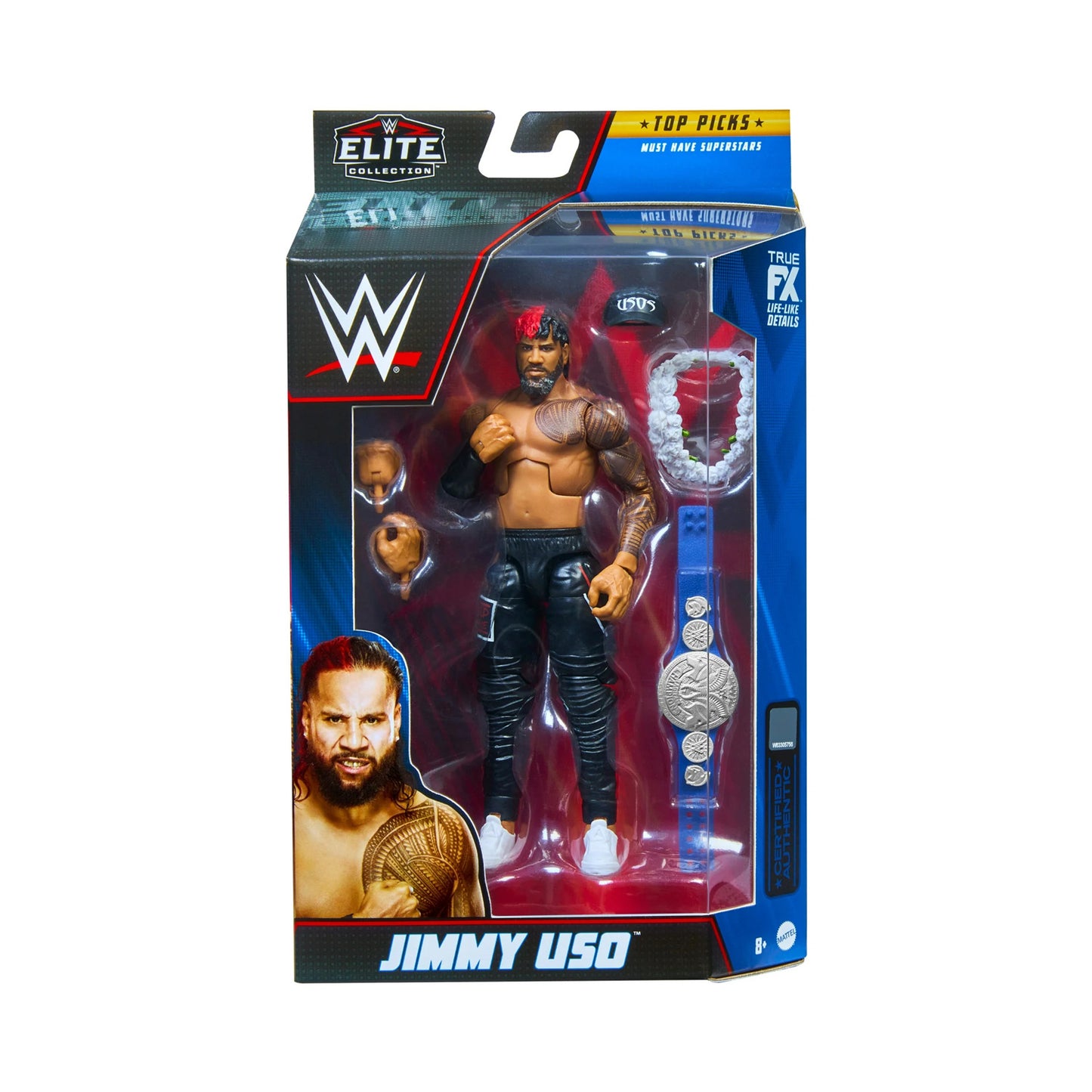 WWE Elite Collection Top Picks 2023 Jimmy Uso Action Figure