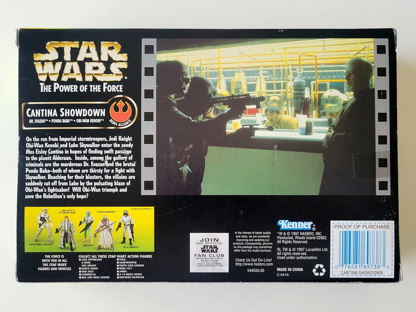 Star Wars: Power of the Force Cantina Showdown 3.75-Inch Action Figures (Dr. Evazan, Ponda Baba, Obi-Wan Kenobi)