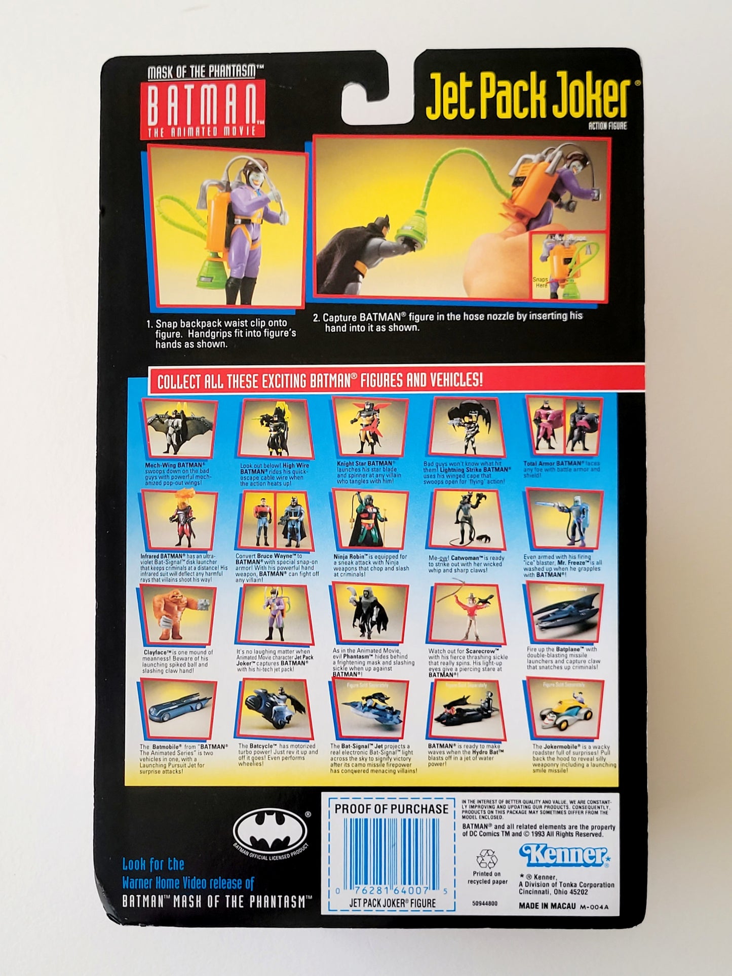 Batman: Mask of the Phantasm Series Jet Pack Joker (White Face) 4.5-Inch Action Figure