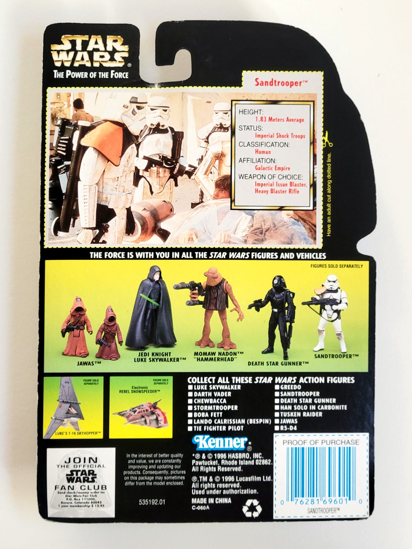 Star Wars: Power of the Force Sandtrooper (Hologram Card) 3.75-Inch Action Figure