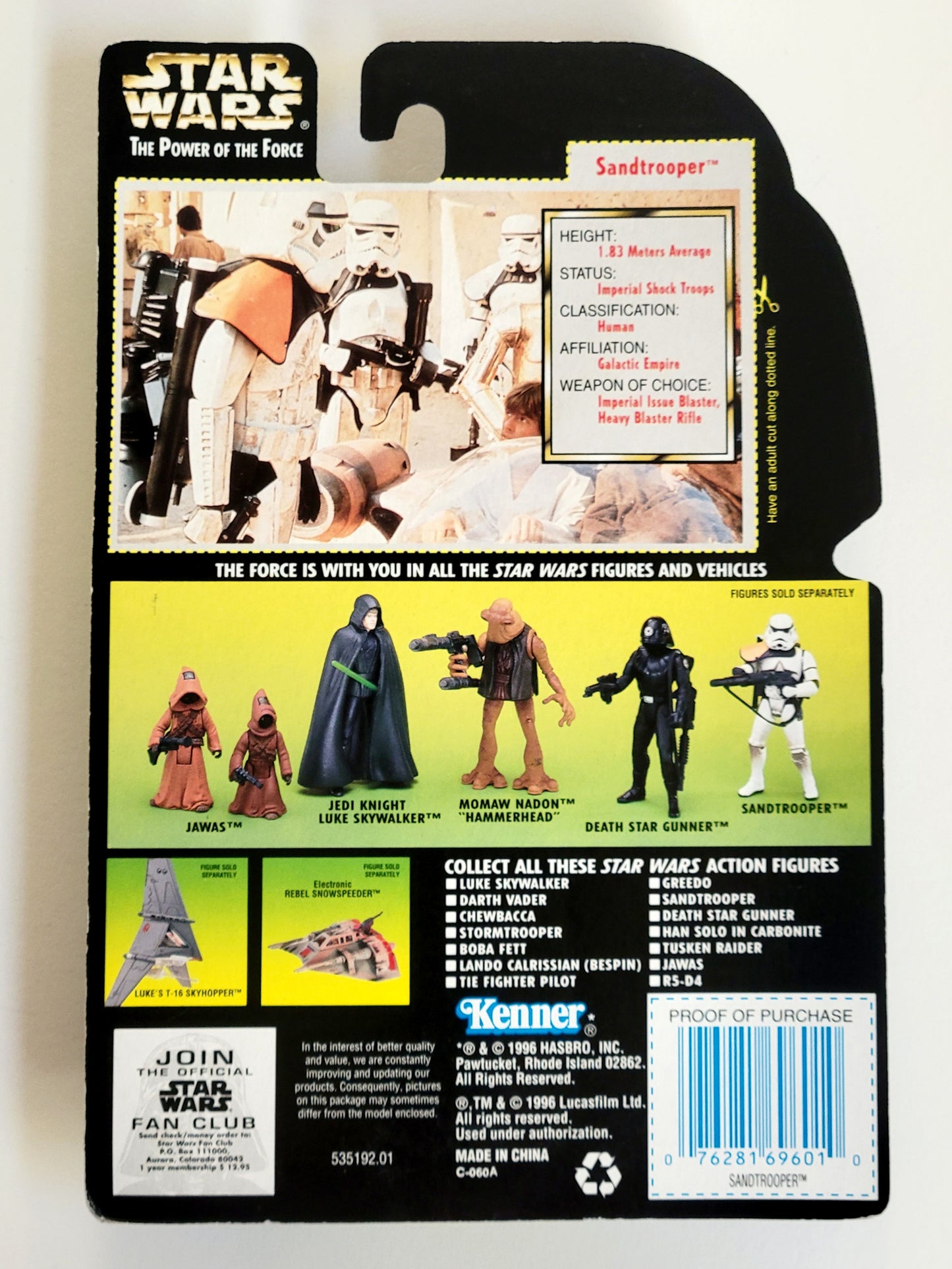Star Wars: Power of the Force Sandtrooper (Hologram Card) 3.75-Inch Action Figure
