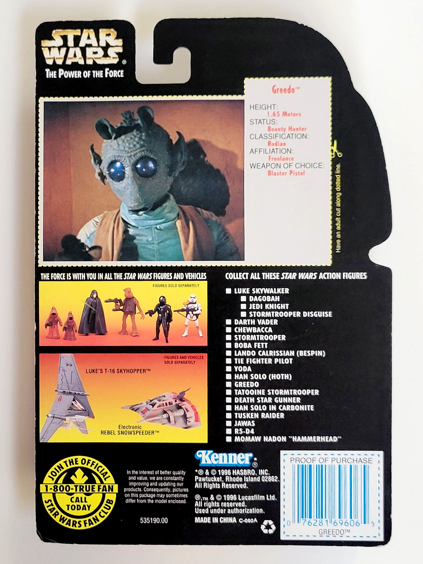 Star Wars: Power of the Force Greedo (Red Card) 3.75-Inch Action Figure