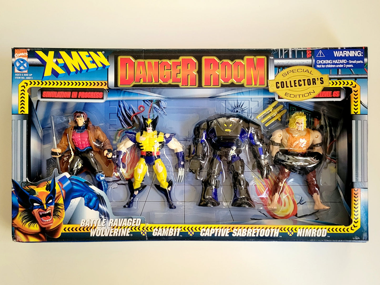 X-Men Danger Room 5-Inch Action Figure 4-Pack (Battle Ravaged Wolverine, Gambit, Captive Sabretooth, & Nimrod)