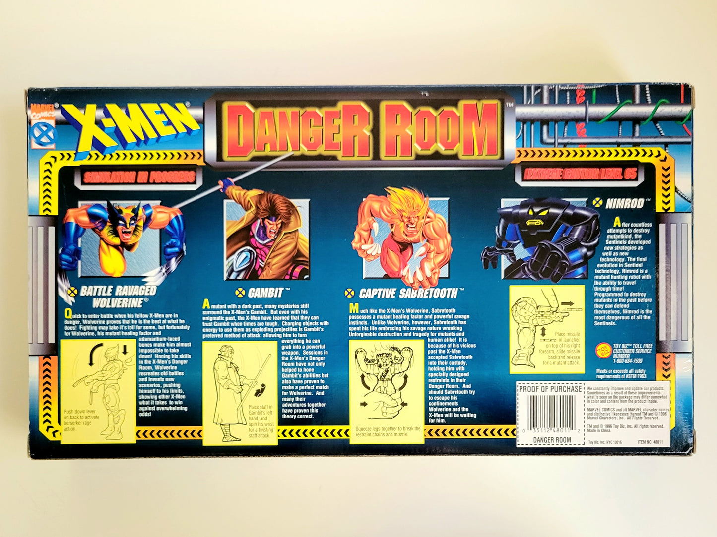 X-Men Danger Room 5-Inch Action Figure 4-Pack (Battle Ravaged Wolverine, Gambit, Captive Sabretooth, & Nimrod)