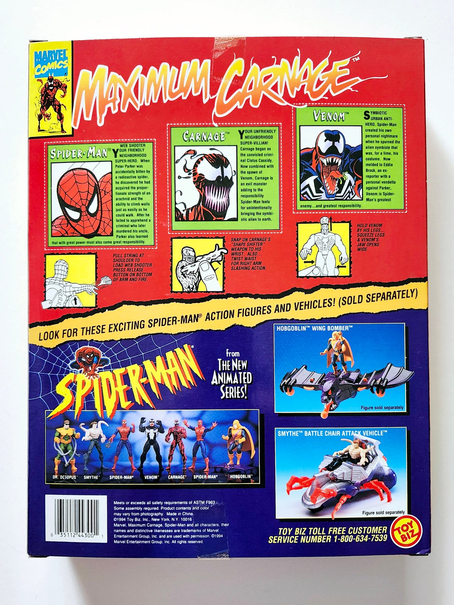 Maximum Carnage Triple Threat! Pack with Spider-Man, Venom, & Carnage Action Figures