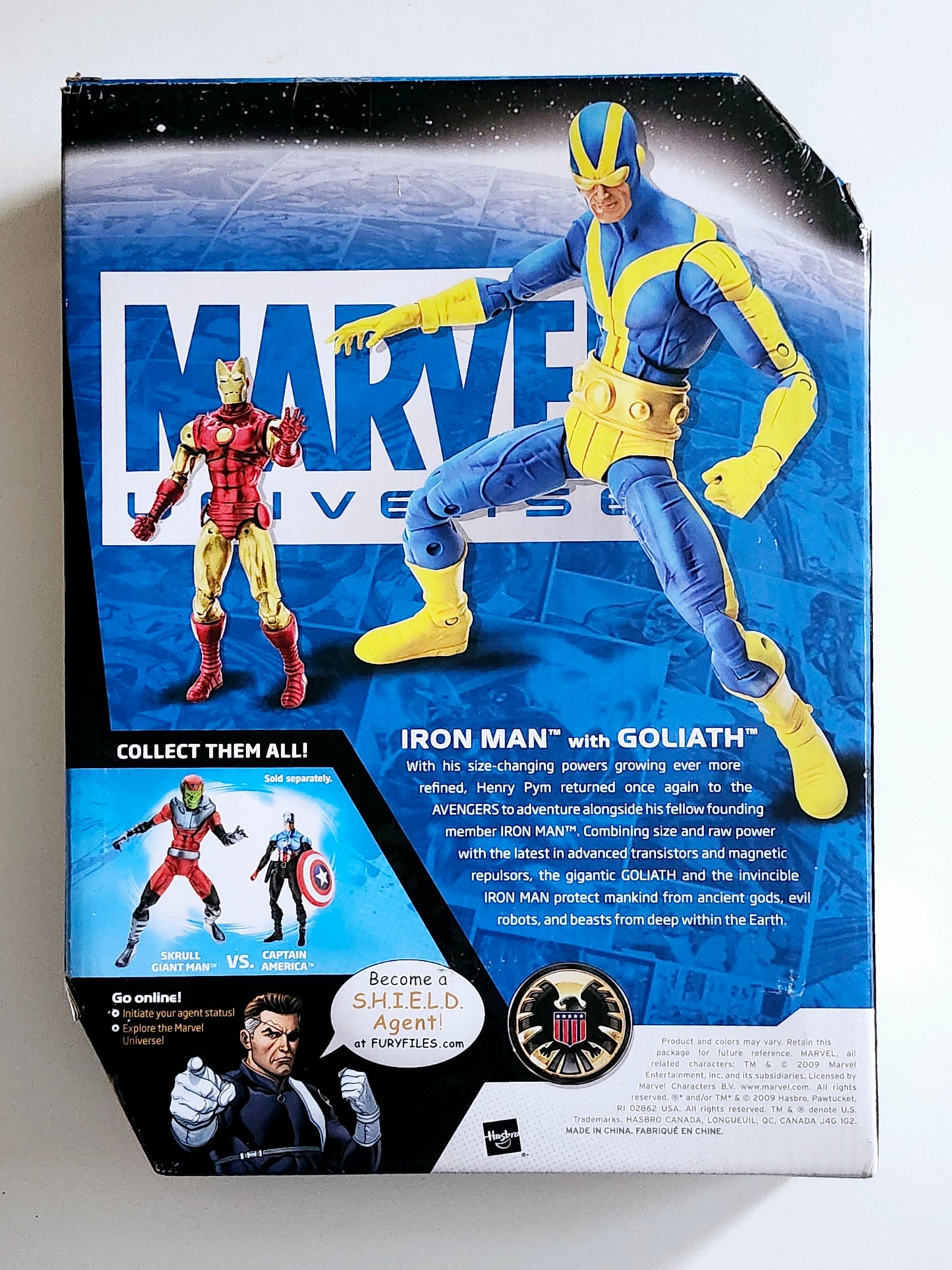 Marvel Universe Exclusive Iron Man with Goliath (Red Costume Variant) 3.75-Inch Scale Action Figures