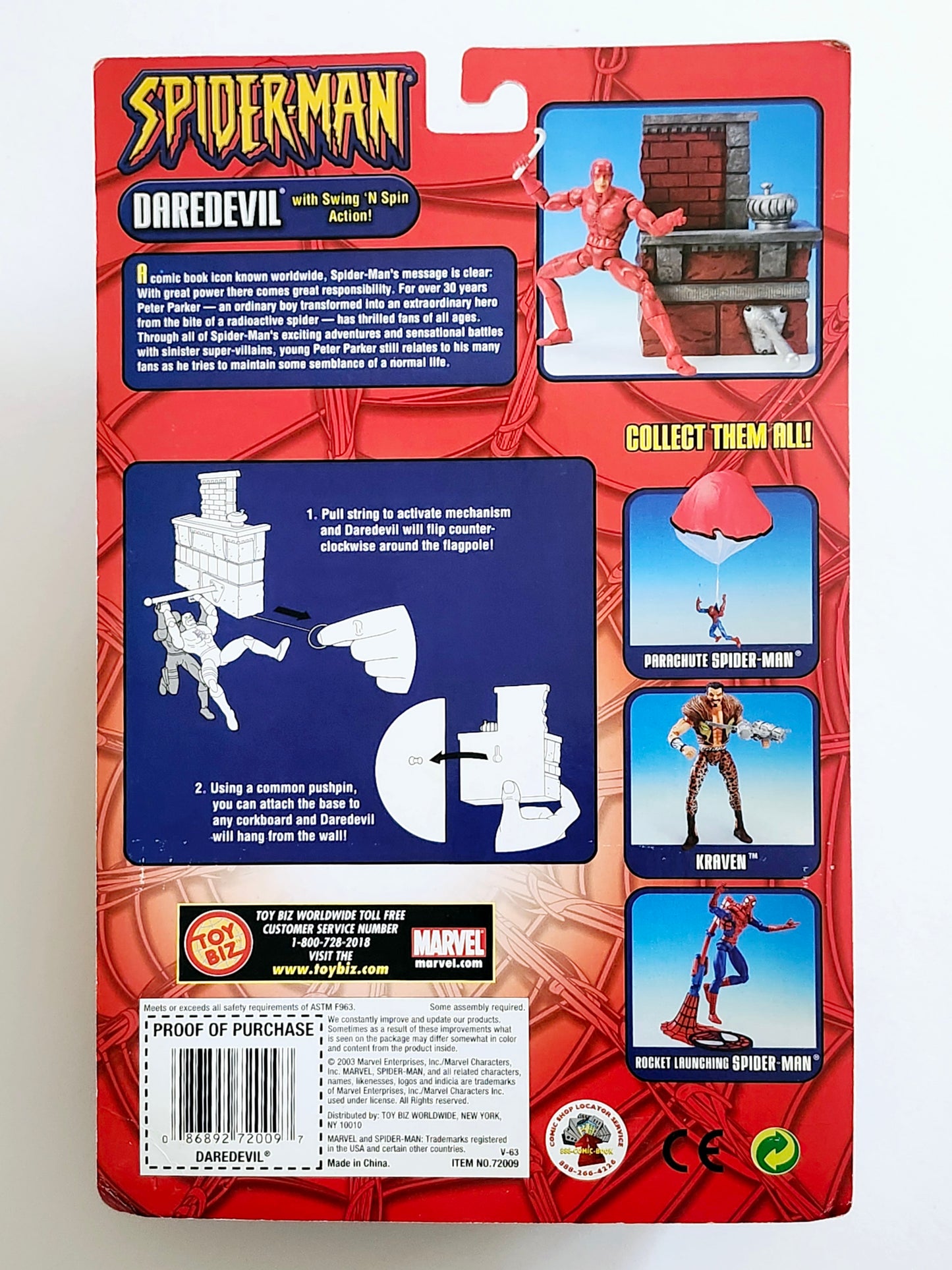 Spider-Man Classics Daredevil with Swing 'N Spin Action 6-Inch Action Figure