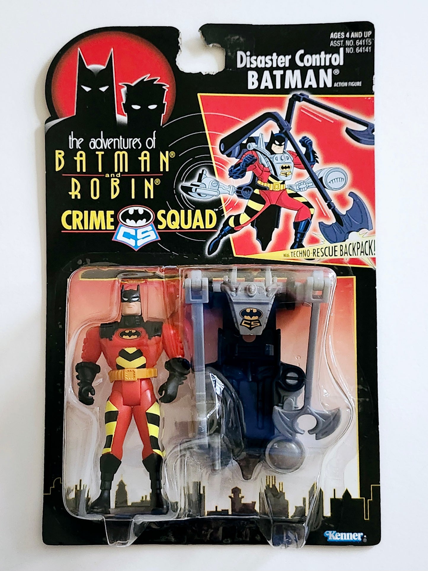 The Adventures of Batman and Robin Series Crime Squad Disaster Control Batman 4.5-Inch Action Figure, Not Mint