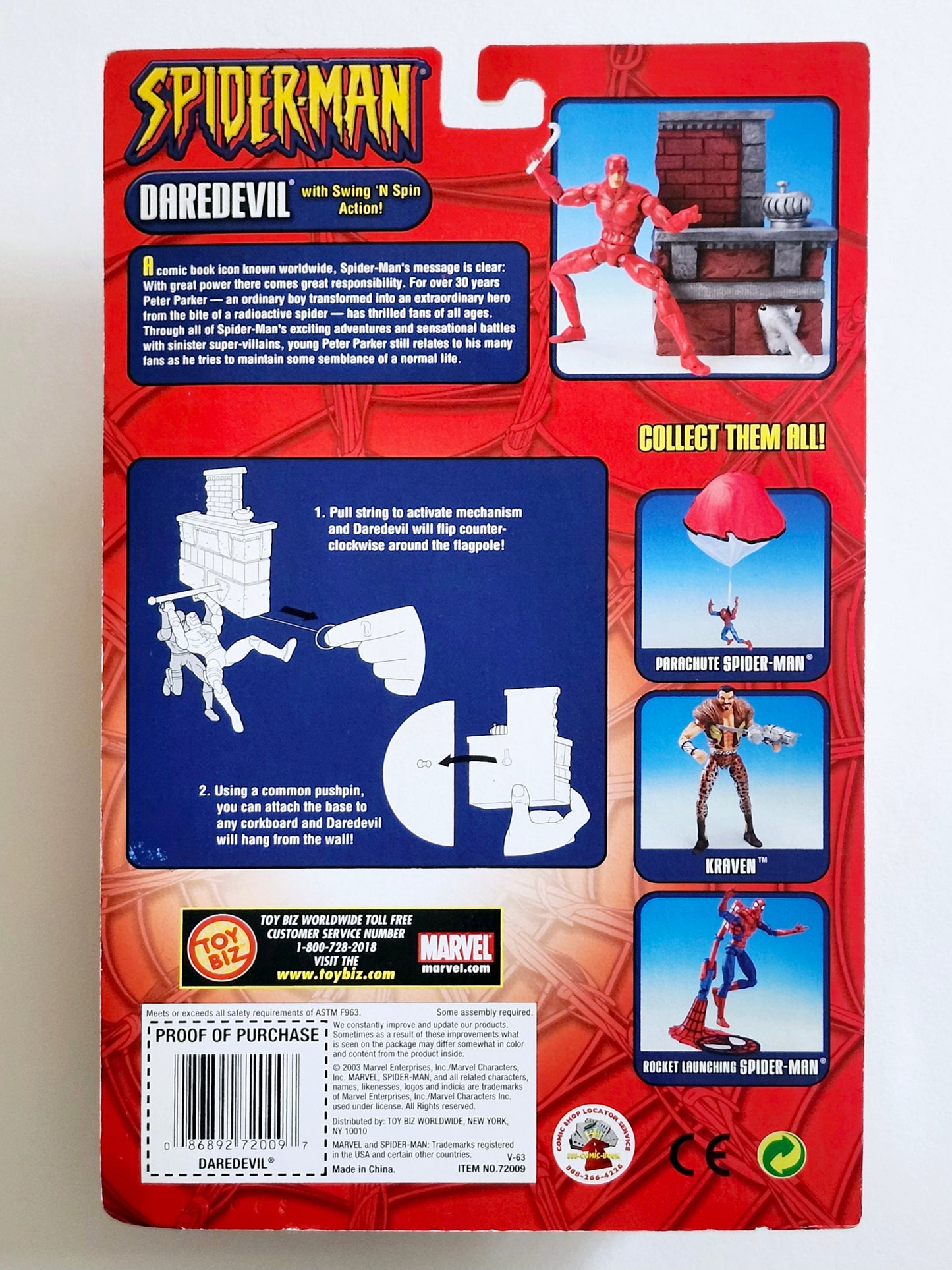 Spider-Man Classics Daredevil with Swing 'N Spin Action 6-Inch Action Figure