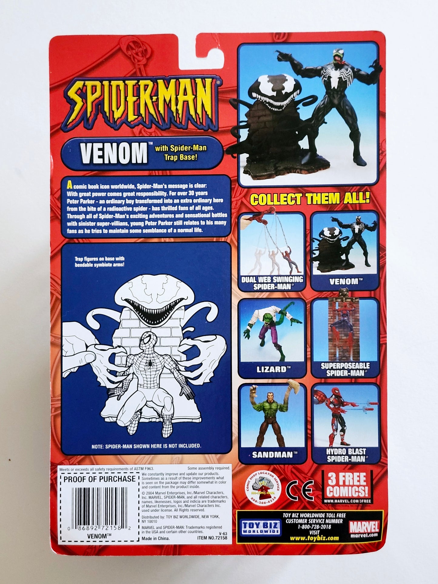 Spider-Man Classics Venom with Spider-Man Trap Base 6-Inch Scale Action Figure