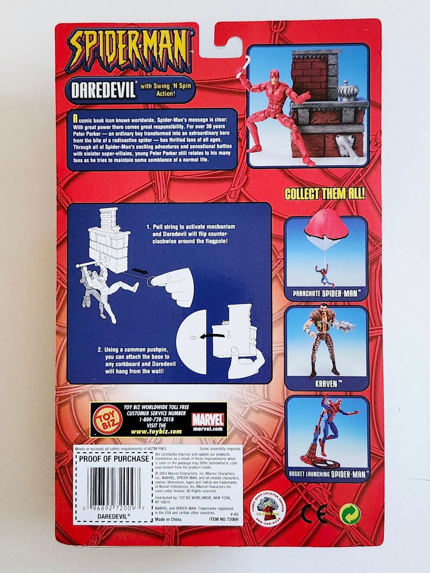 Spider-Man Classics Daredevil with Swing 'N Spin Action 6-Inch Action Figure
