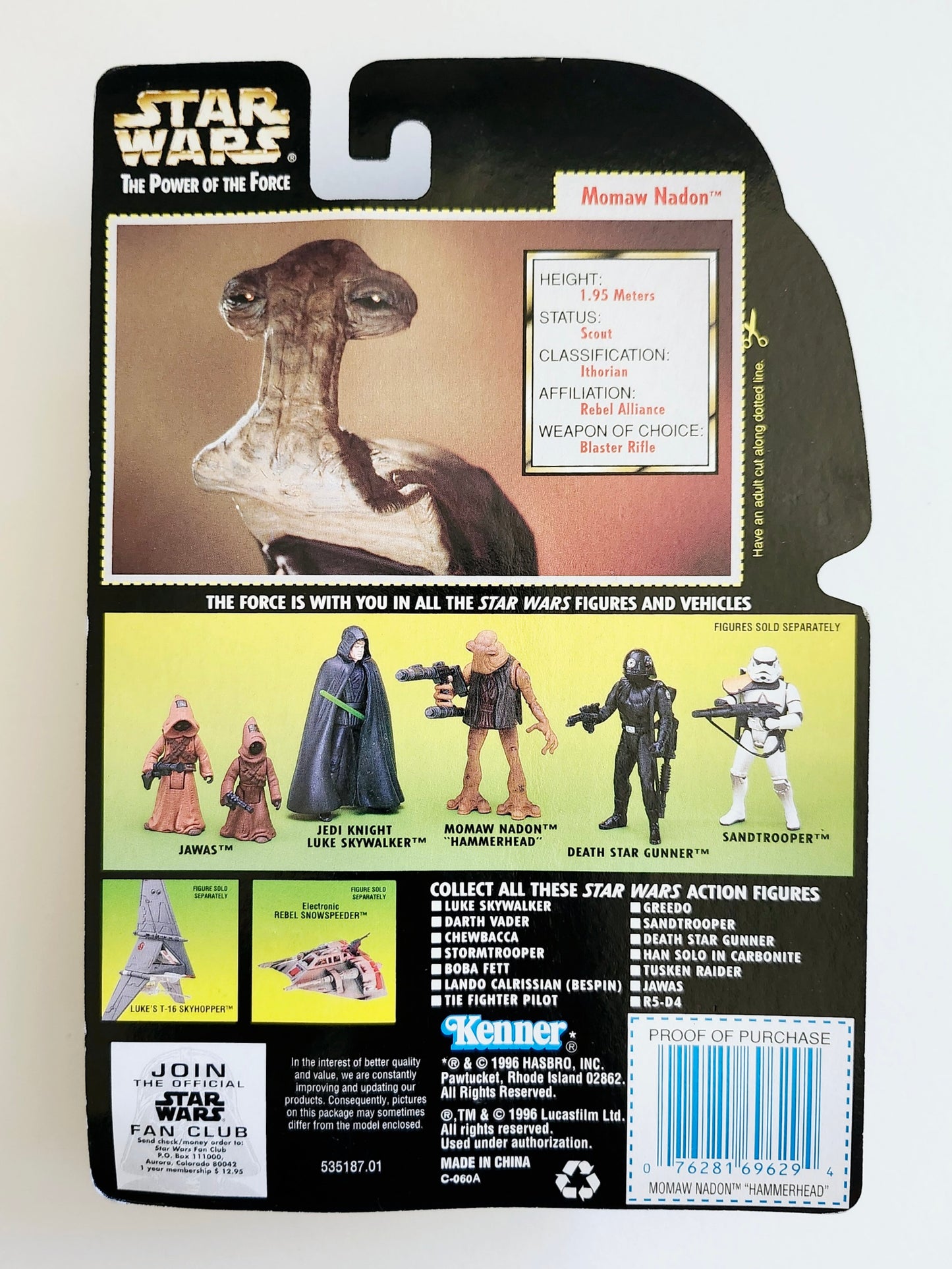 Star Wars: Power of the Force Momaw Nadon "Hammerhead" (Hologram Card) 3.75-Inch Action Figure
