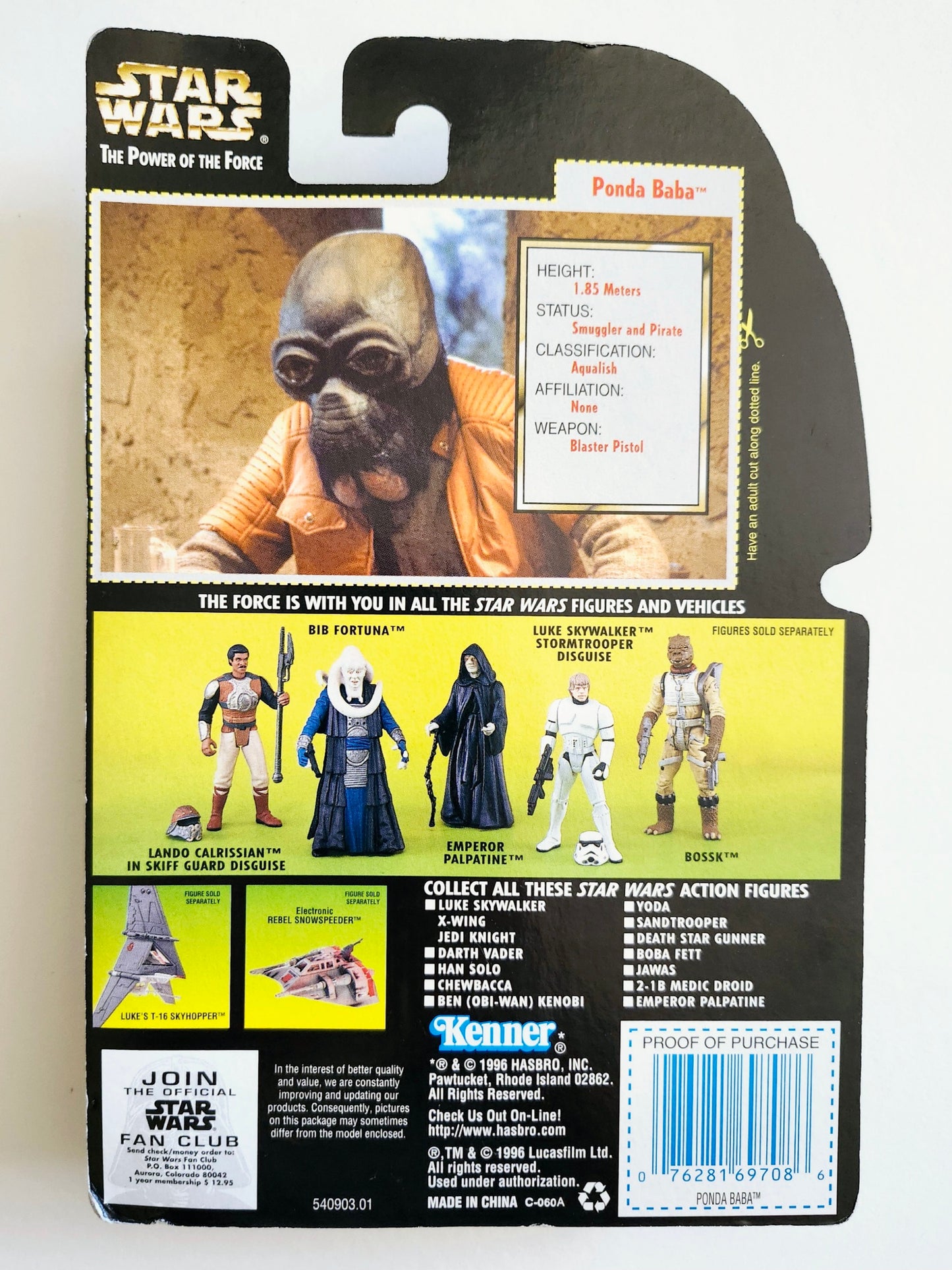 Star Wars: Power of the Force Ponda Baba (Hologram Card) 3.75-Inch Action Figure