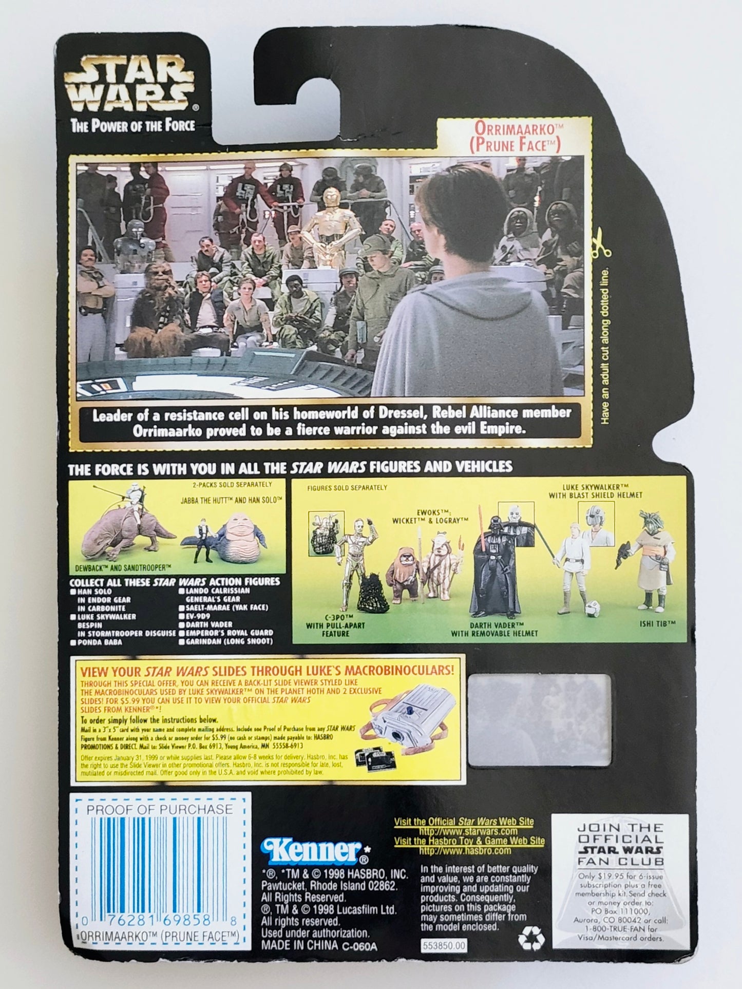 Star Wars: Power of the Force Freeze Frame Orrimaarko (Prune Face) 3.75-Inch Action Figure