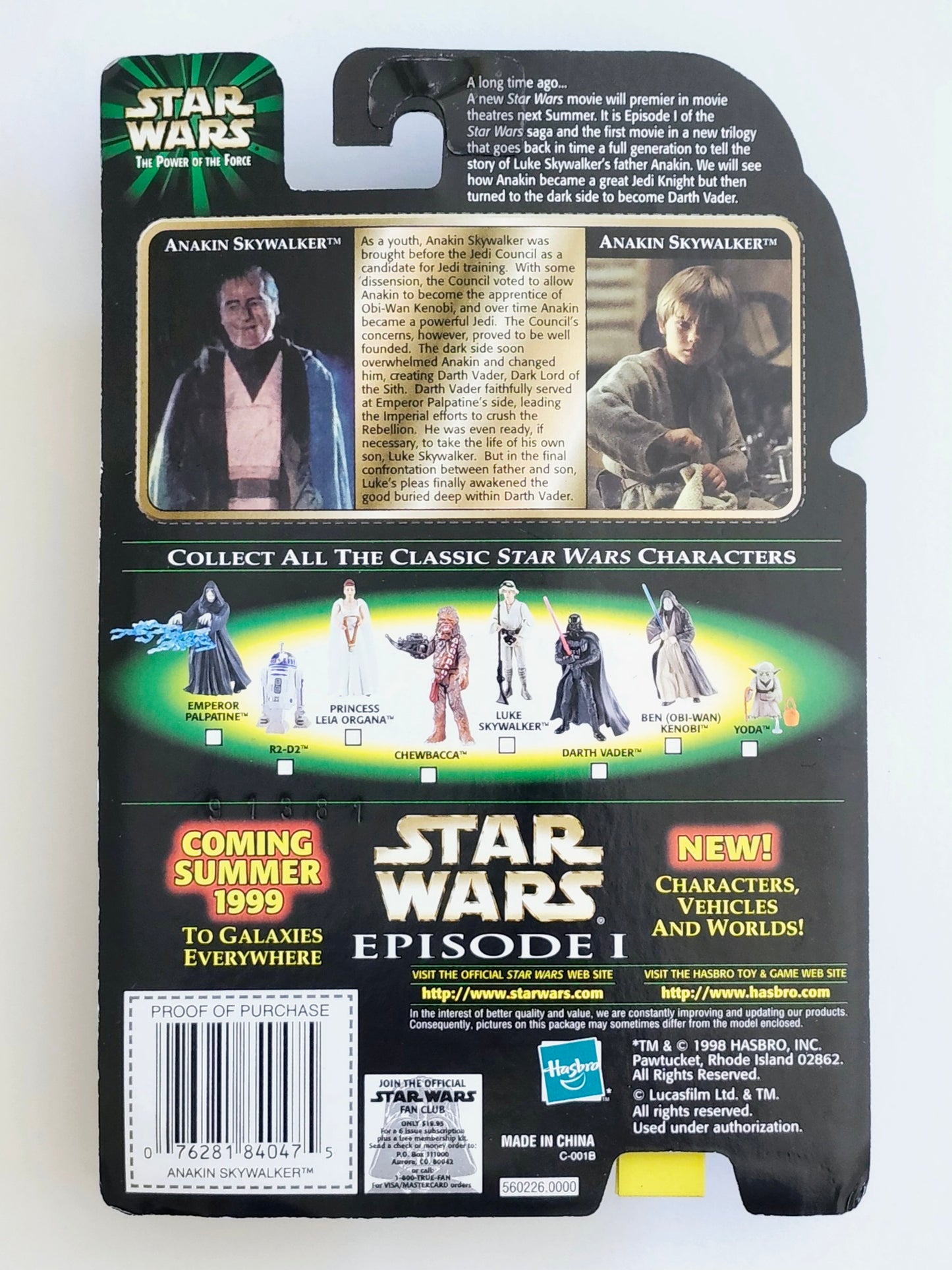 Star Wars: Power of the Force FlashBack Anakin Skywalker 3.75-Inch Action Figure
