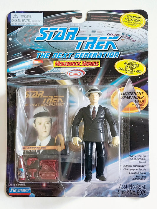 Star Trek: The Next Generation Holodeck Series Lieutenant Commander Data in 1940s Attire 4.5-Inch Action Figure