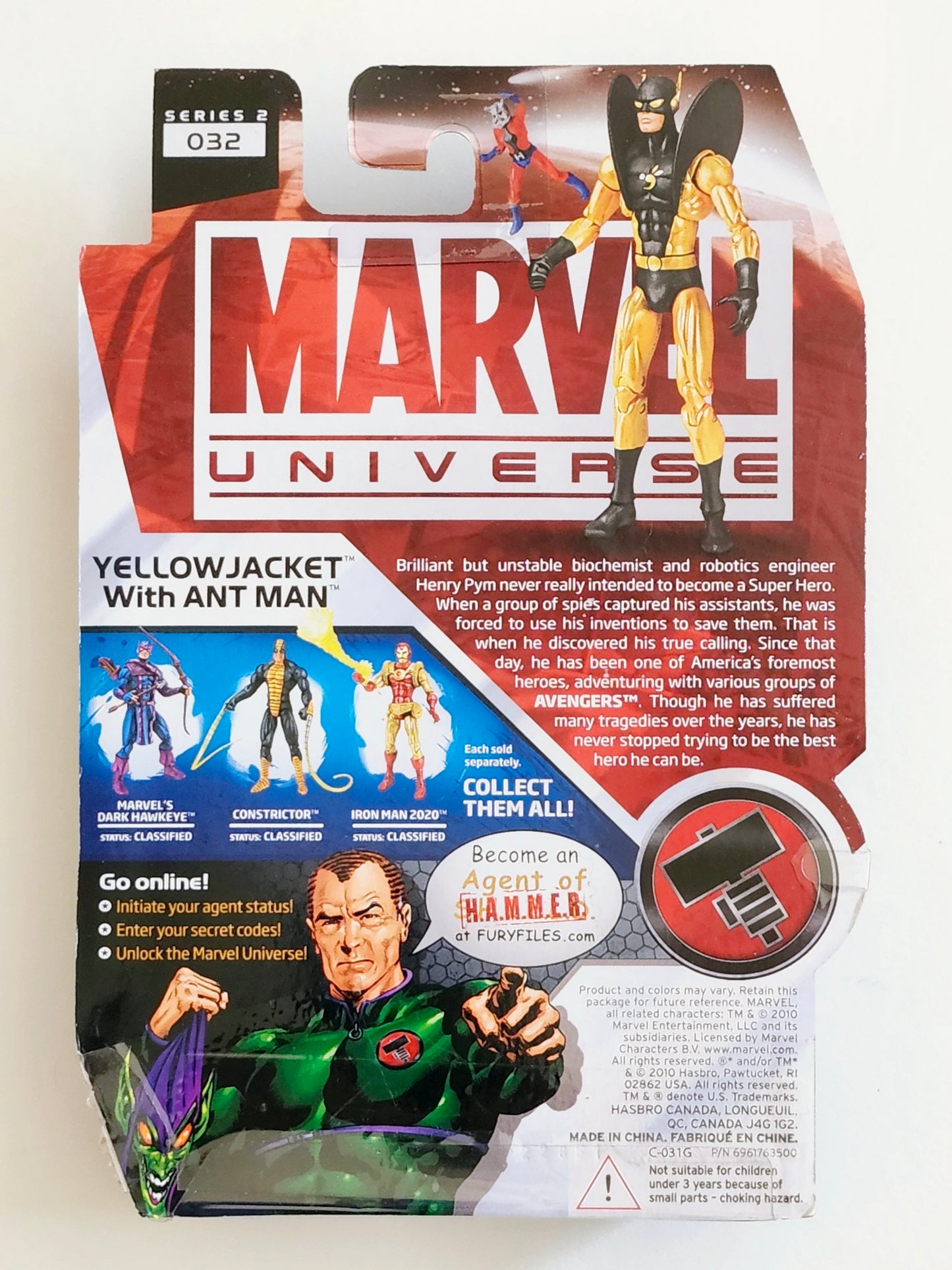 Marvel Universe Series 2 Figure 32 Yellowjacket 3.75-Inch Action Figure