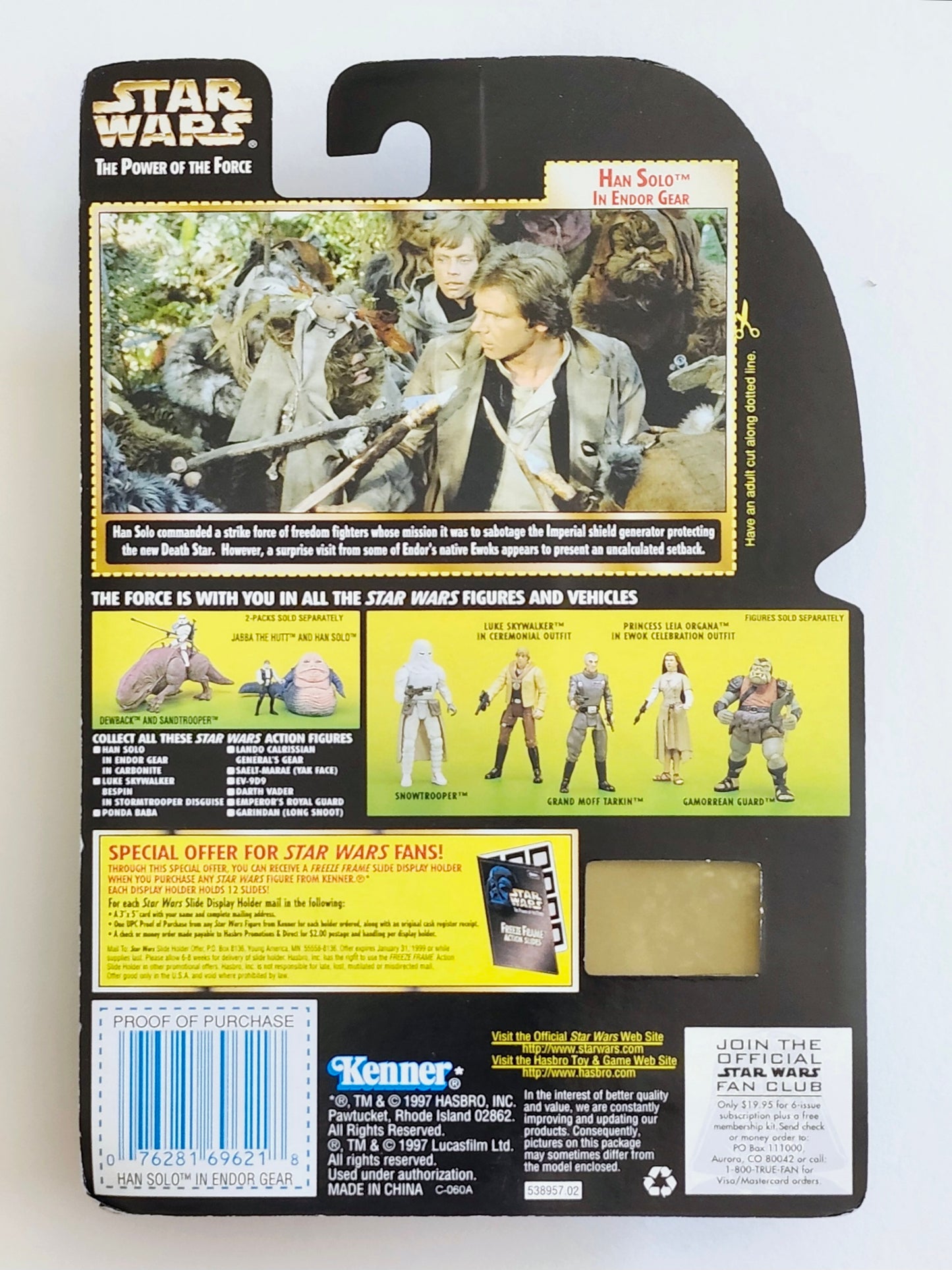 Star Wars: Power of the Force Freeze Frame Han Solo in Endor Gear 3.75-Inch Action Figure