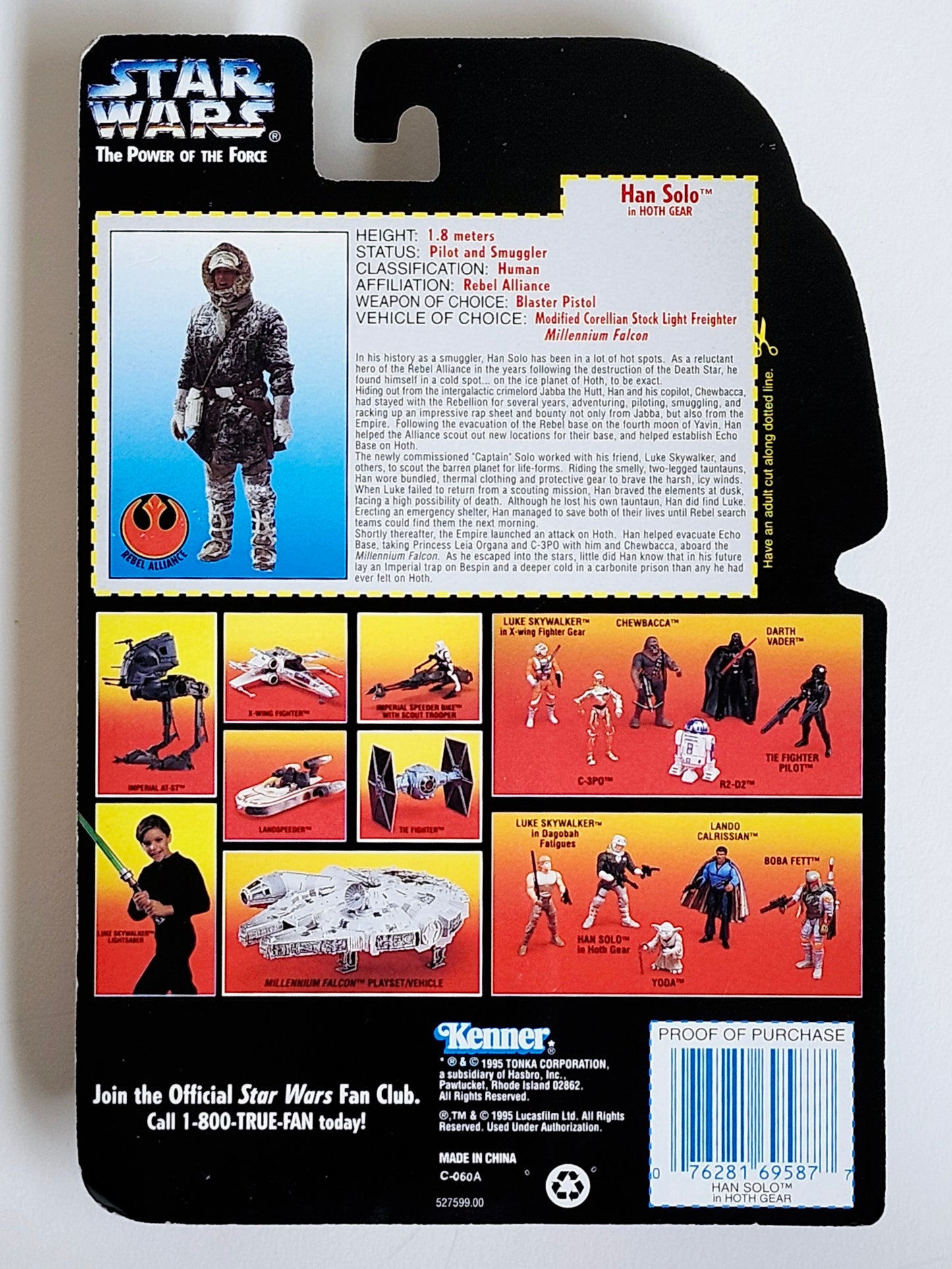 Star Wars: Power of the Force Han Solo in Hoth Gear (Red Card) 3.75-Inch Action Figure