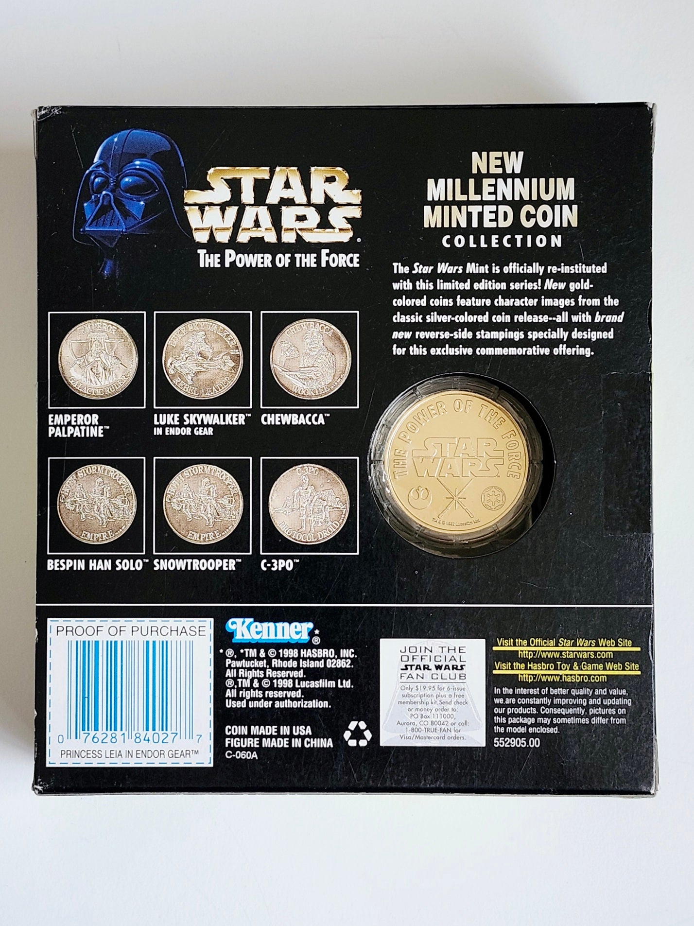 Star Wars: Power of the Force Special Edition Millennium Coin with Princess Leia in Endor Gear 3.75-Inch Action Figure