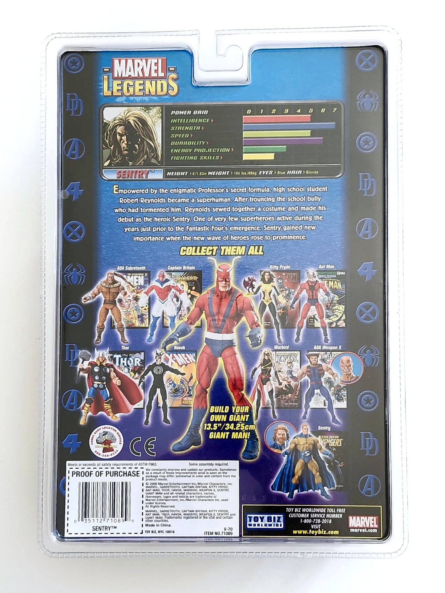 Marvel Legends Giant Man Series Sentry (Short Hair, Mustard Yellow Variant) 6-Inch Action Figure