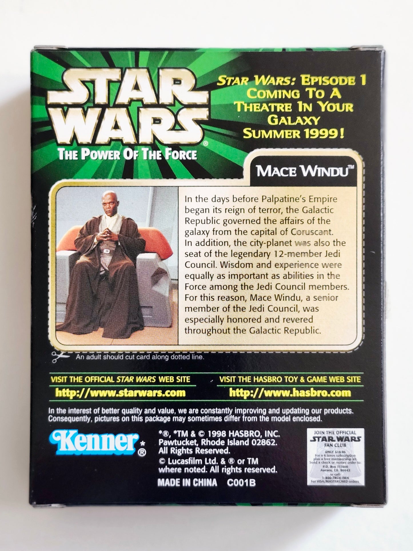 Star Wars: Power of the Force Episode I Sneak Preview Mace Windu 3.75-Inch Action Figure