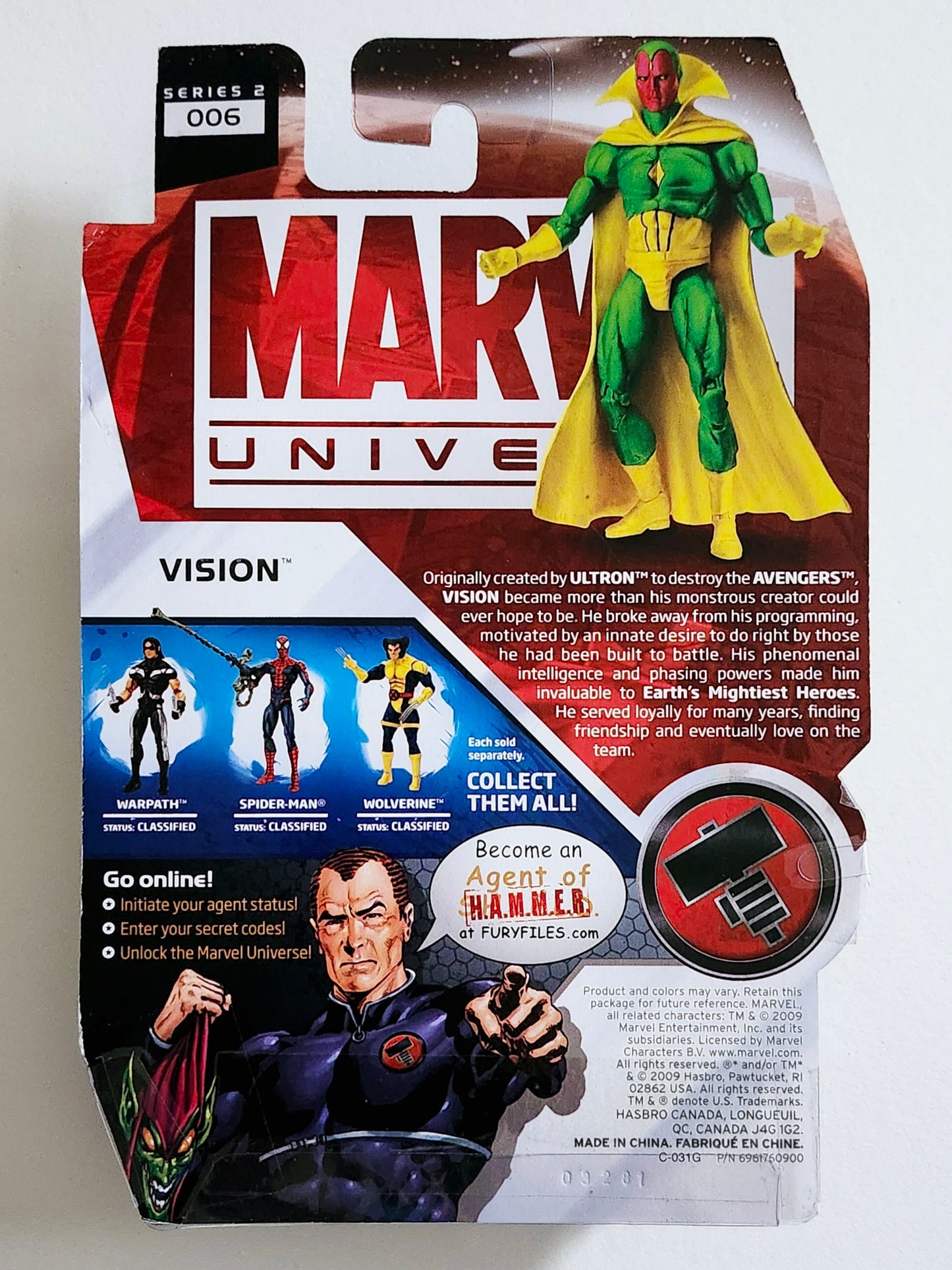 Marvel Universe Series 2 Figure 6 Vision (Translucent) 3.75-Inch Action Figure