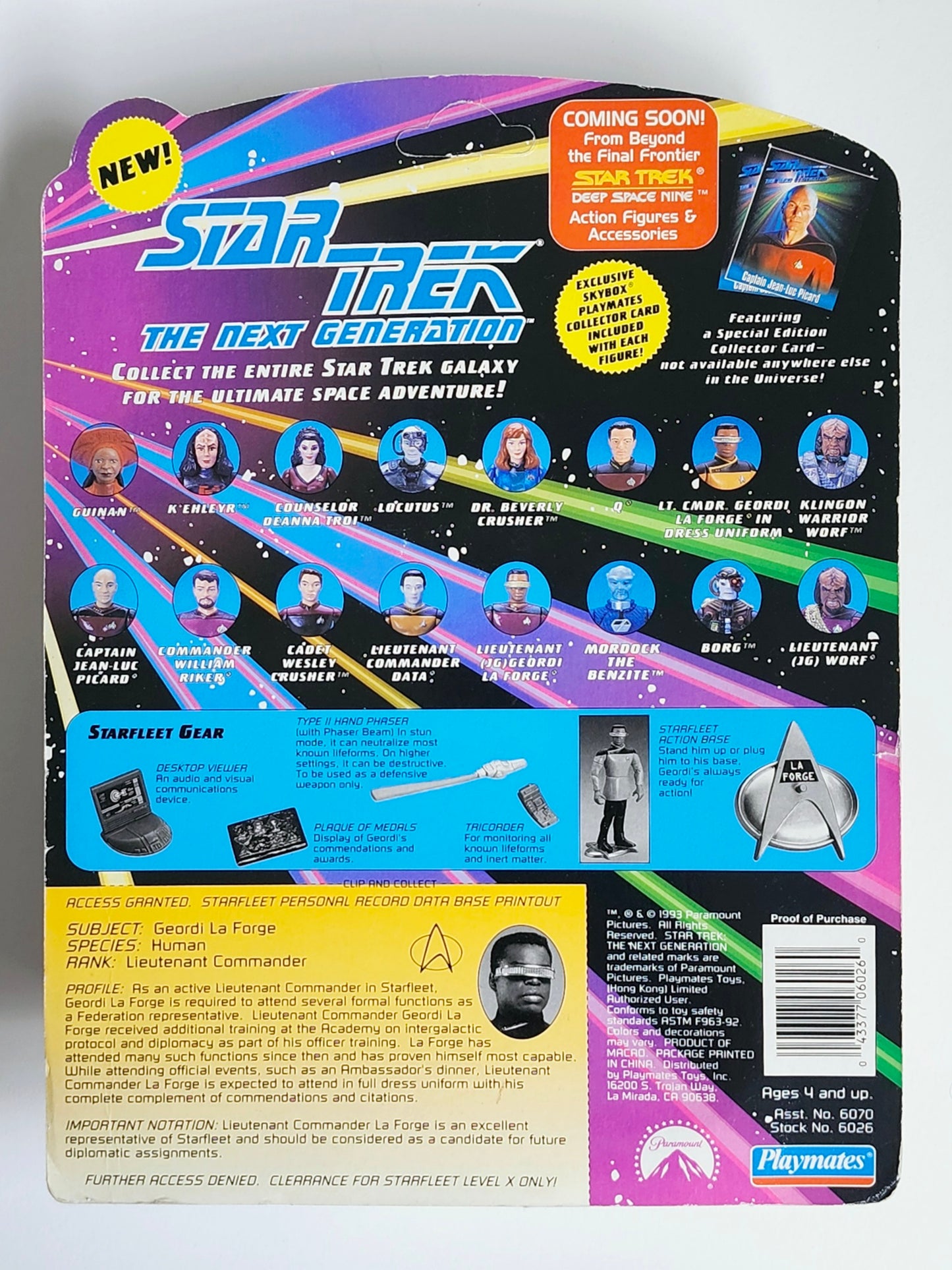 Star Trek: The Next Generation Lt. Cmdr. Geordi La Forge in Dress Uniform 4.5-Inch Action Figure