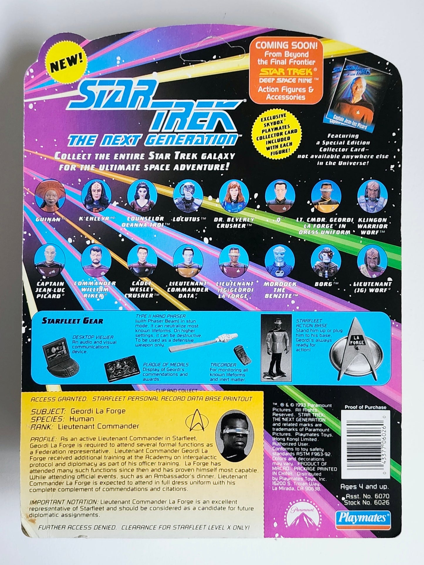 Star Trek: The Next Generation Lt. Cmdr. Geordi La Forge in Dress Uniform 4.5-Inch Action Figure