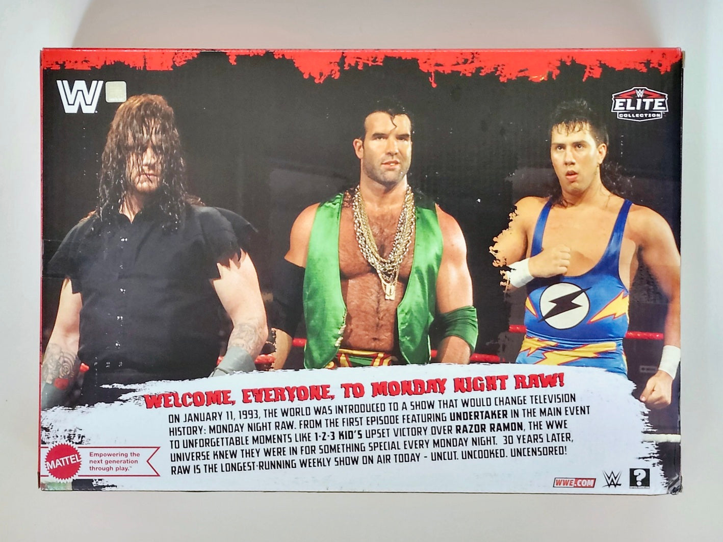 WWE Elite Collection 30th Anniversary Raw Undertaker, Razor Ramon, & 1-2-3 Kid Exclusive Action Figure 3-Pack