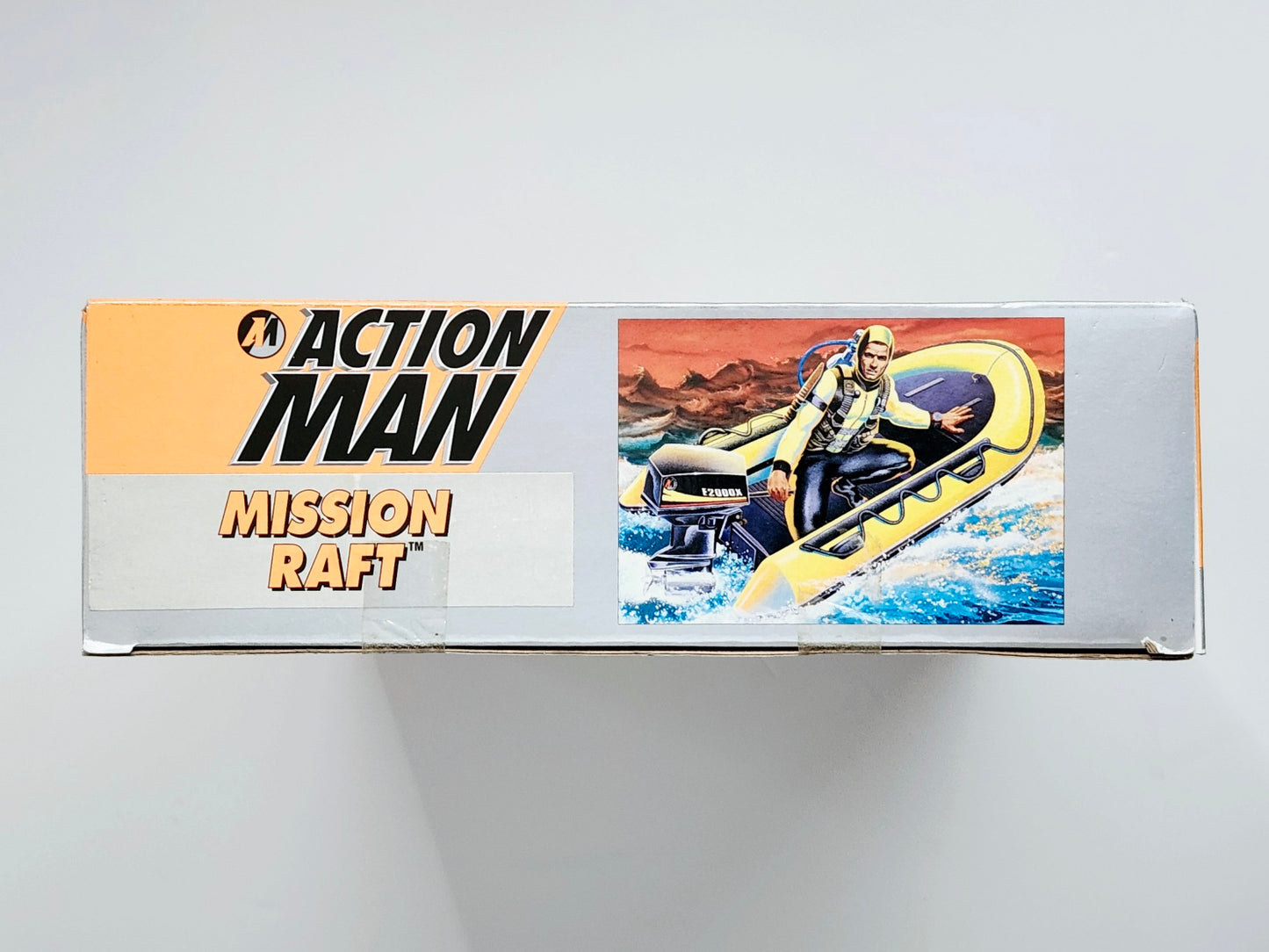 Action Man Mission Raft with Motorized Outboard Engine, Not Mint