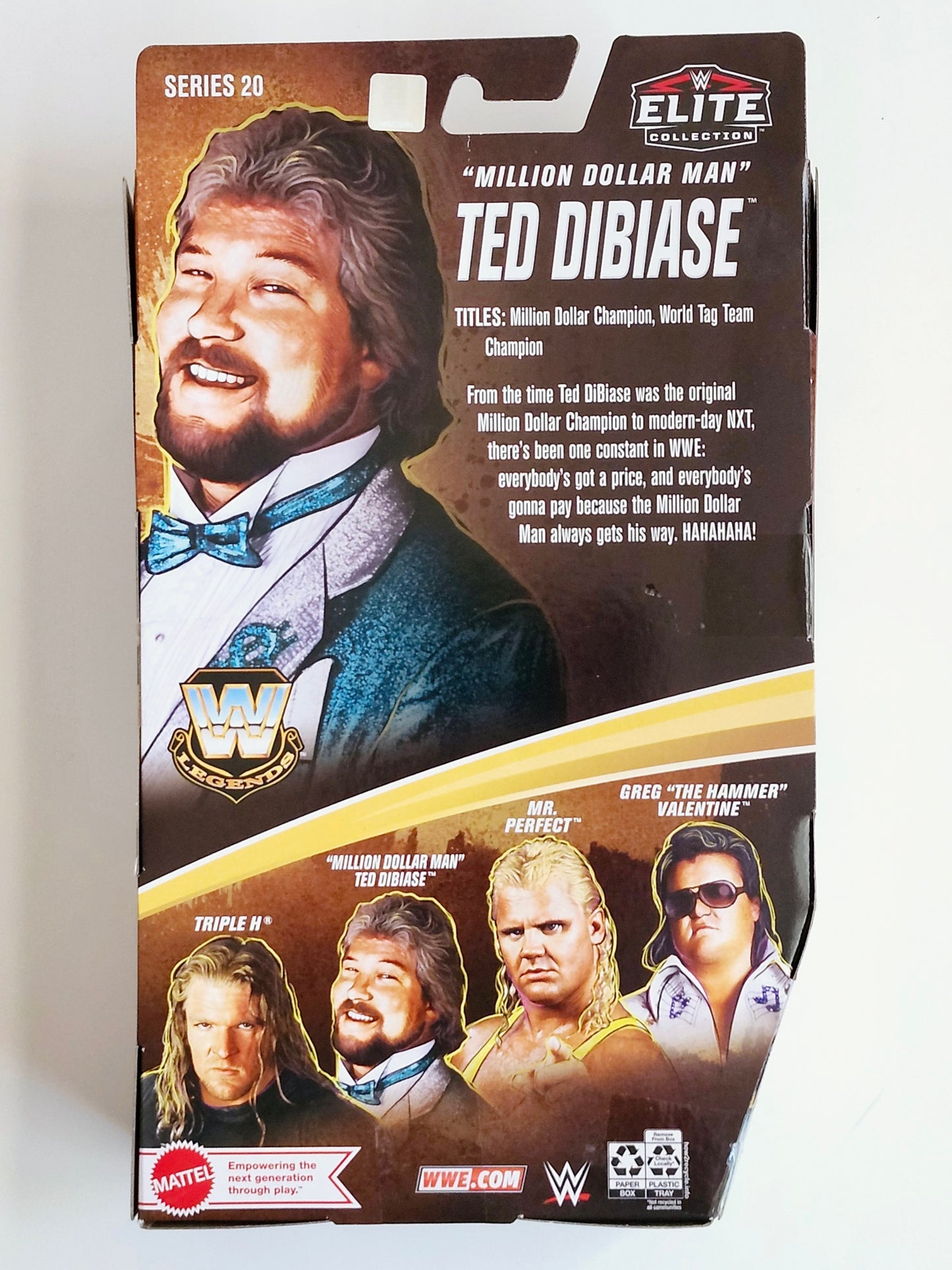 WWE Legends Elite Collection Series 20 "Million Dollar Man" Ted DiBiase (White Suit Chase Variant) Exclusive Action Figure