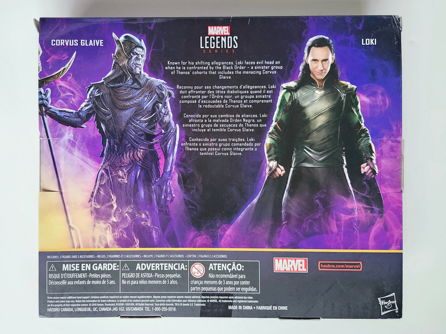 Marvel Legends Avengers Infinity War Loki and Corvus Glaive Action Figure 2-Pack