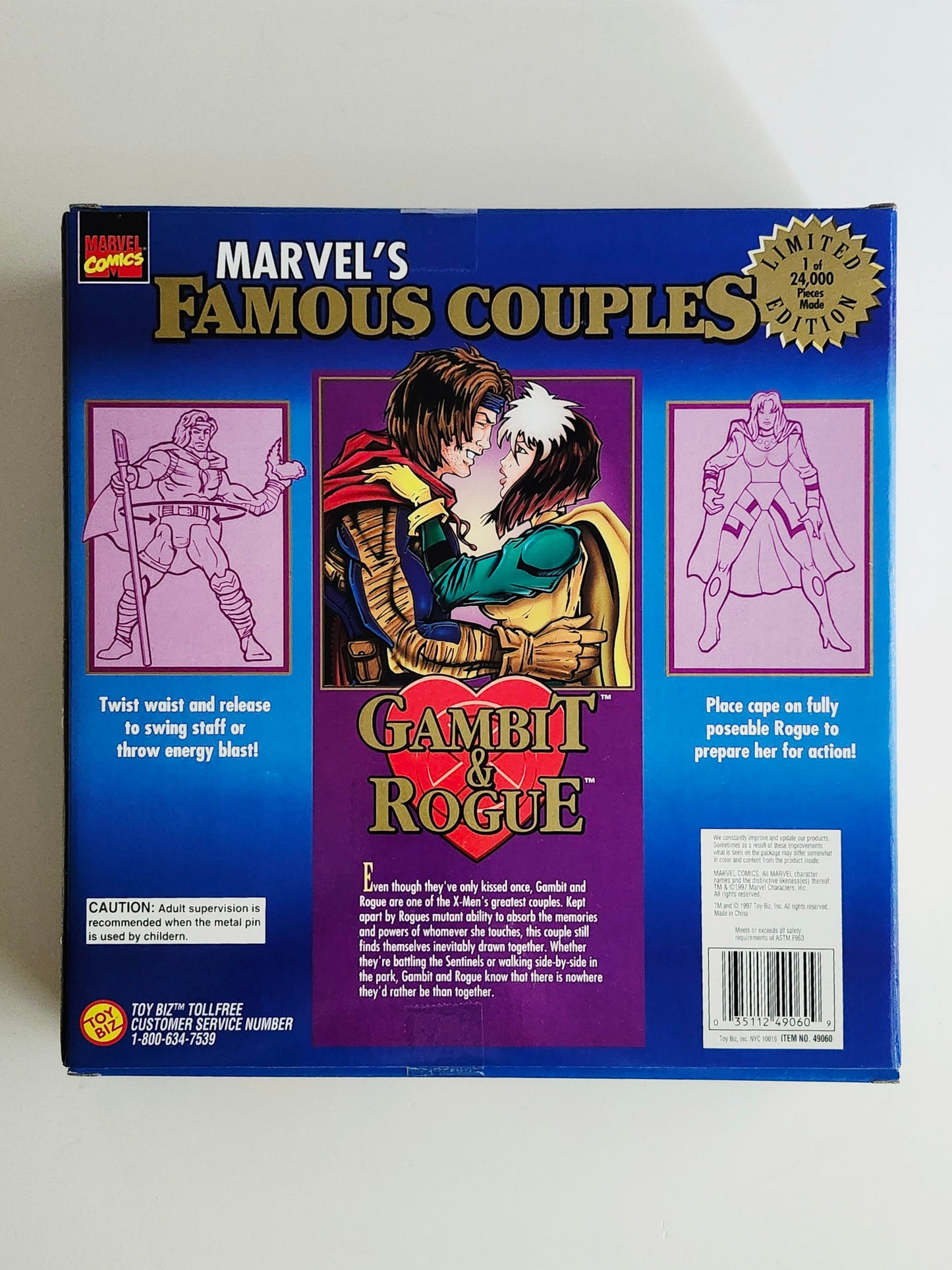 Marvel's Famous Couples Age of Apocalypse Gambit & Rogue 5-Inch Action Figures