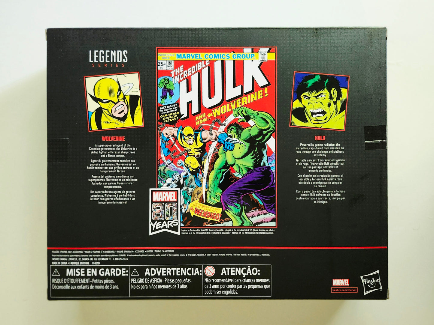 Marvel Legends 80th Anniversary Wolverine vs. Hulk Action Figure 2-Pack